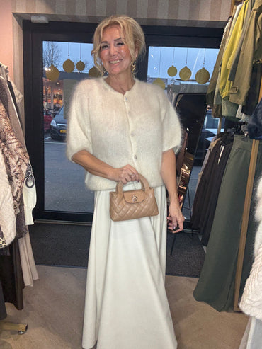 Mohair vestje wol wit