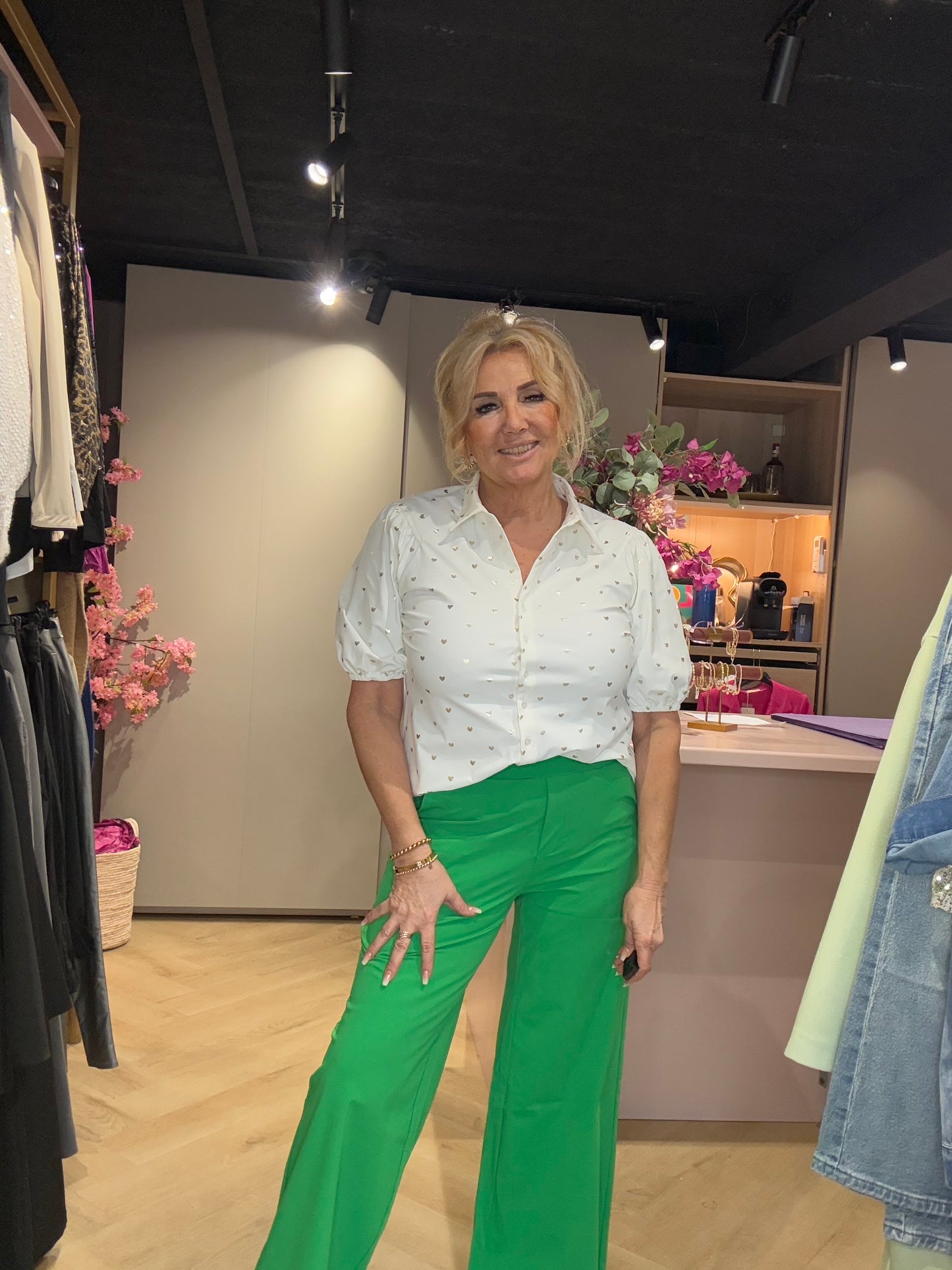 Broek Wide legs Triple Nine BR-2703 Gucci Groen
