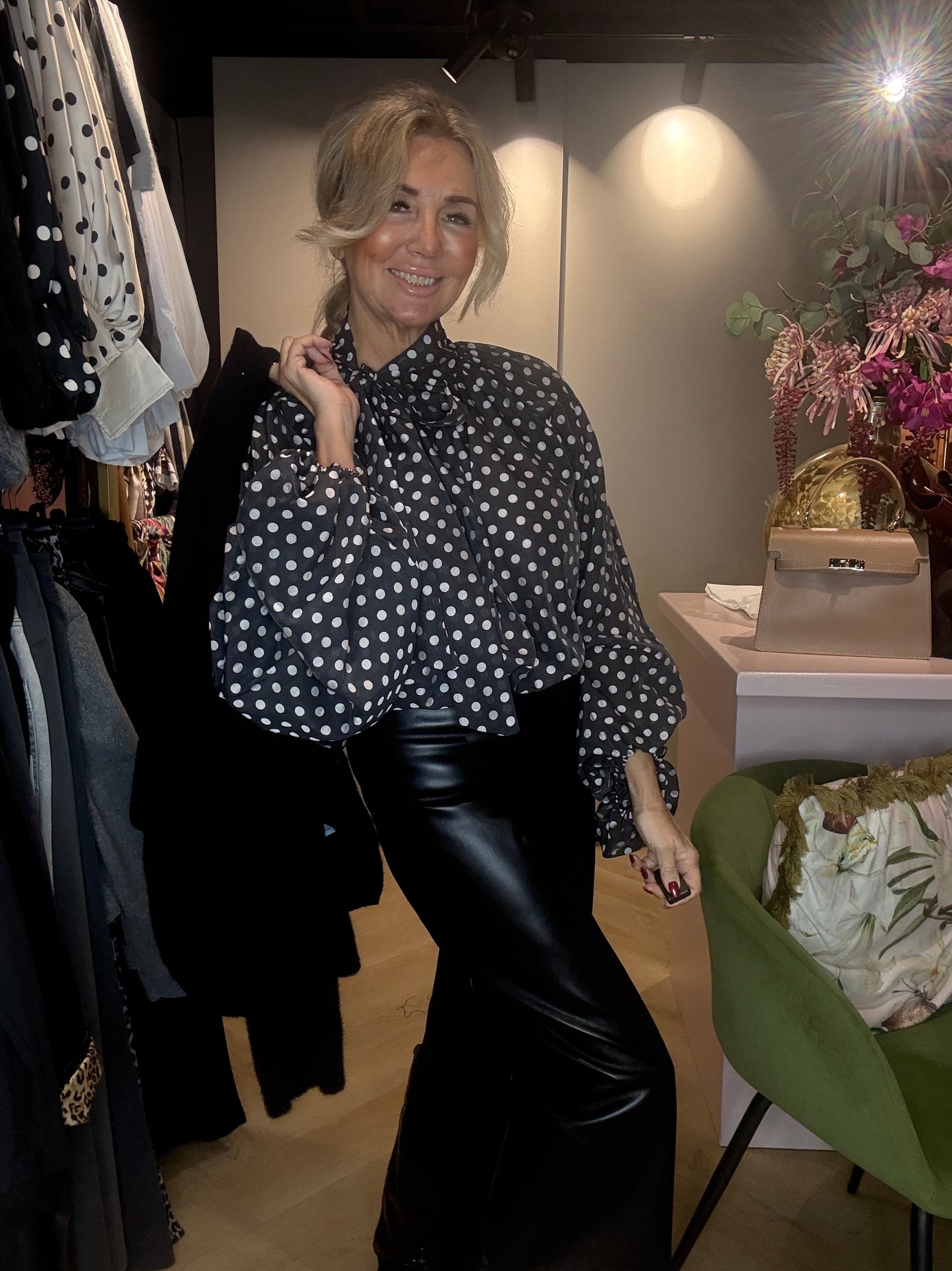 Polkadot zwart Wit Kleine stip