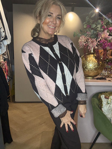 Vestje Classy Ruit Licht Rose 🎀