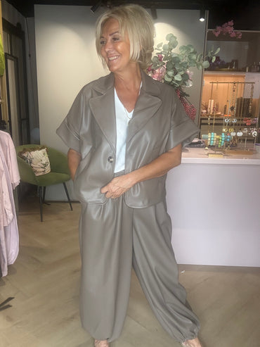 Jasje / Blazer Korte mouw Taupe