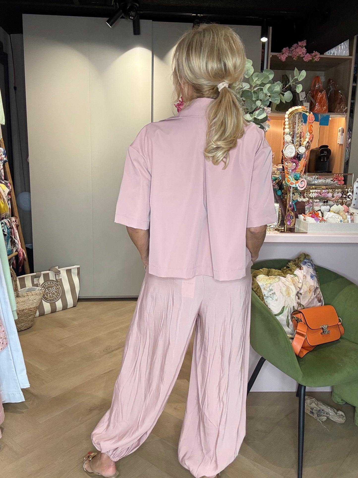 Jasje Rose trenchcoat model kort ærme Rose