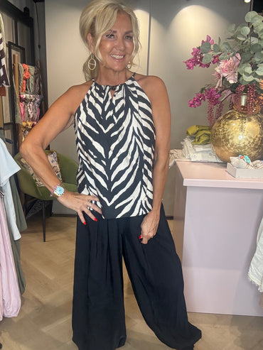 Top halter zebra Zwart 🦓