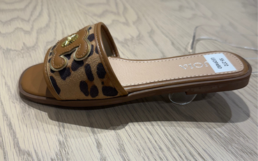 Slipper Cecille Leopard Cognac