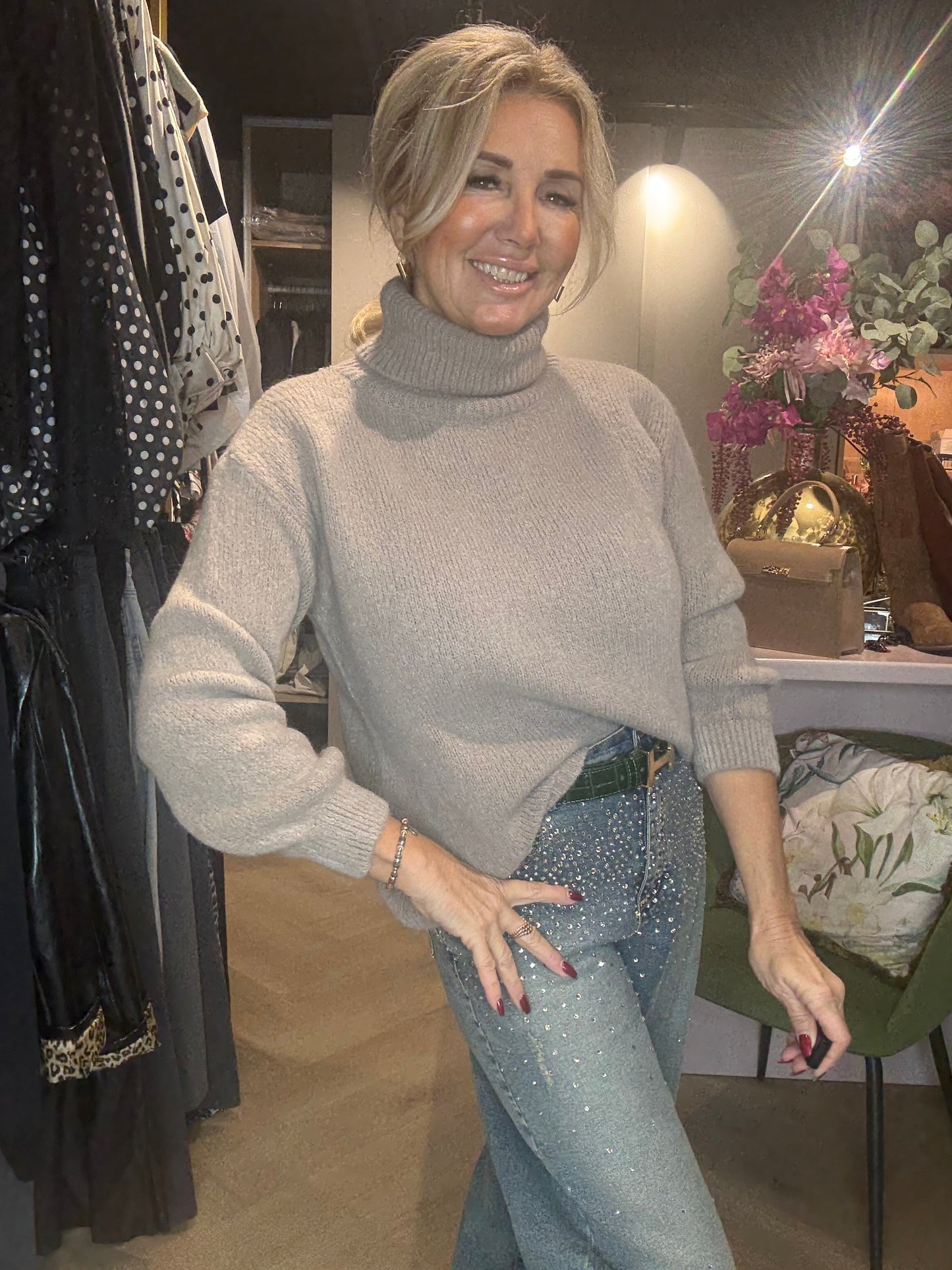 Triple Nine Col Trui Alpaca Taupe