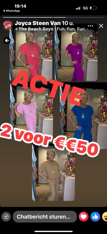 2-Delige Set Joy Kobaltblauw