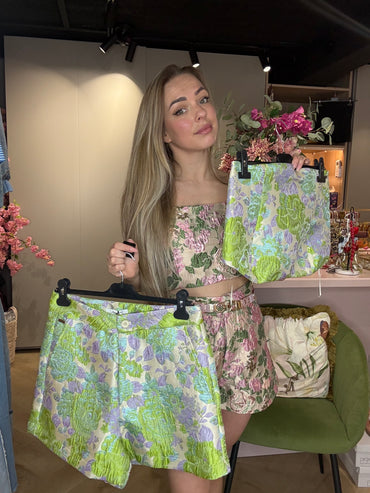 Broek Barok Lila / Appeltjes Groen