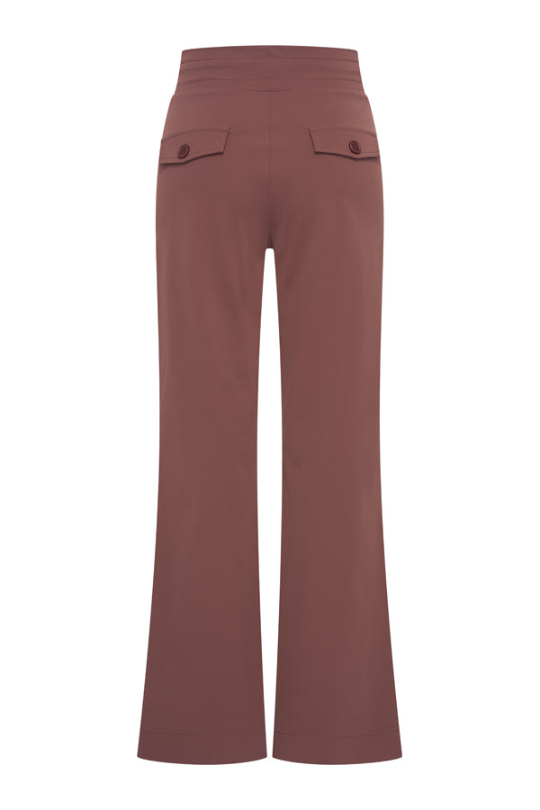 Mi Piace Broek Flared Mahogany - achterkant