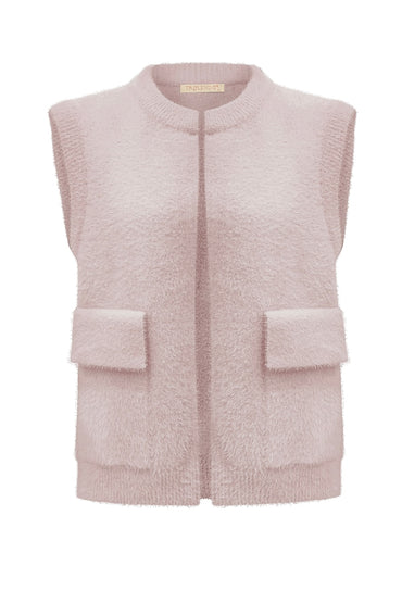 Triple Nine TR9001 fluffy gilet Powder Pink achterkant