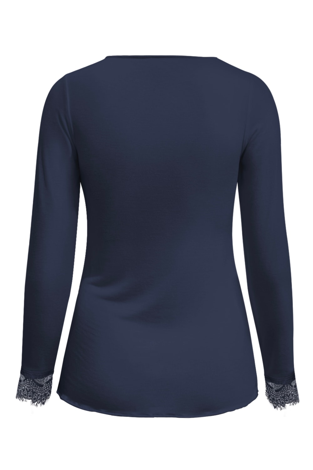 Triple Nine TR9003 Top Cashmere met Kanten V-hals Navy - achterkant