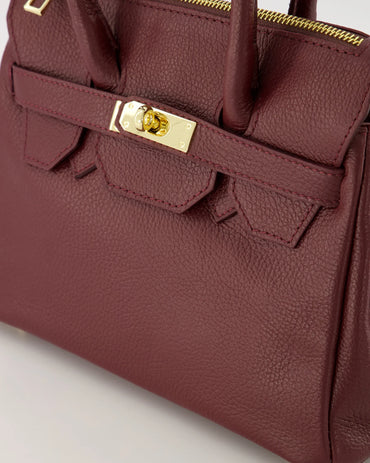 Birdie Small - Handtas - Burgundy - D54 - Goudkleurig