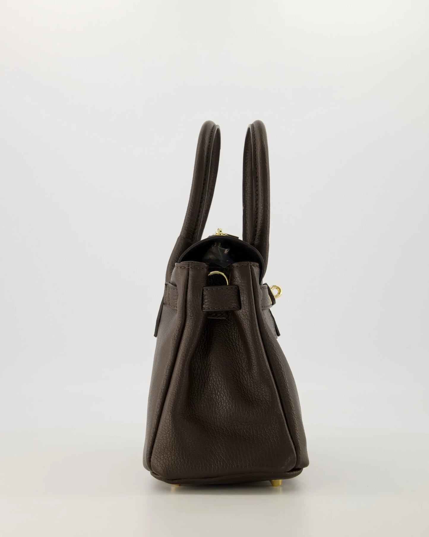 Birdie Small - cross body Handtas - Donker Bruin - T1106 - Goudkleurig