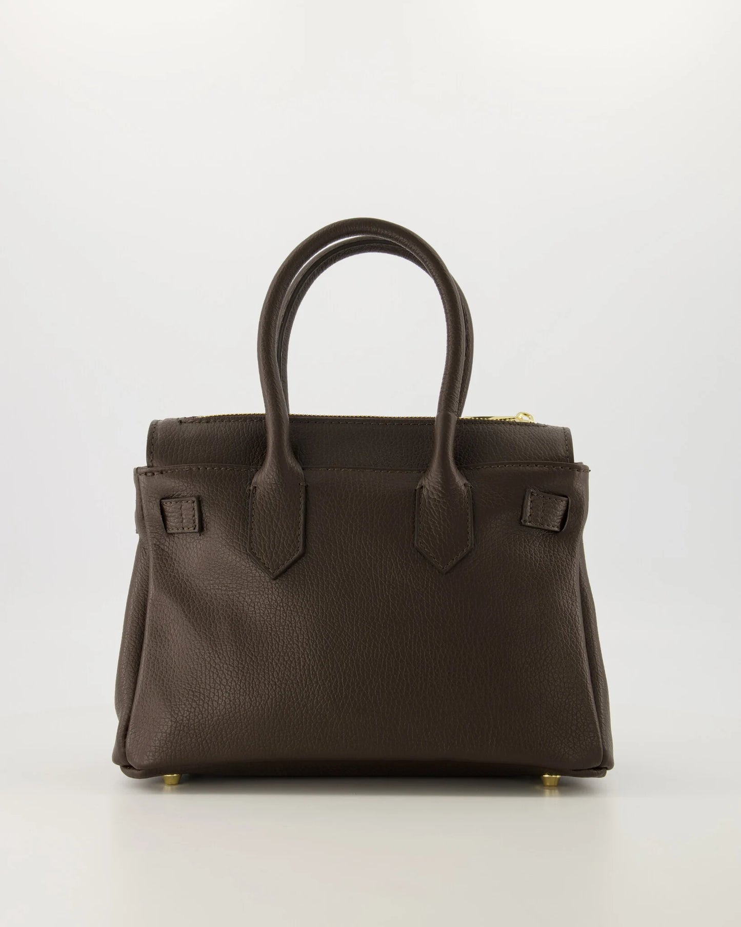 Birdie Small - cross body Handtas - Donker Bruin - T1106 - Goudkleurig