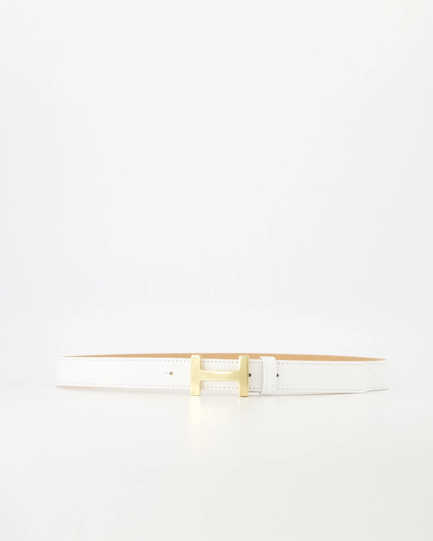 Hera Big riem Wit D01 Goudkleurig