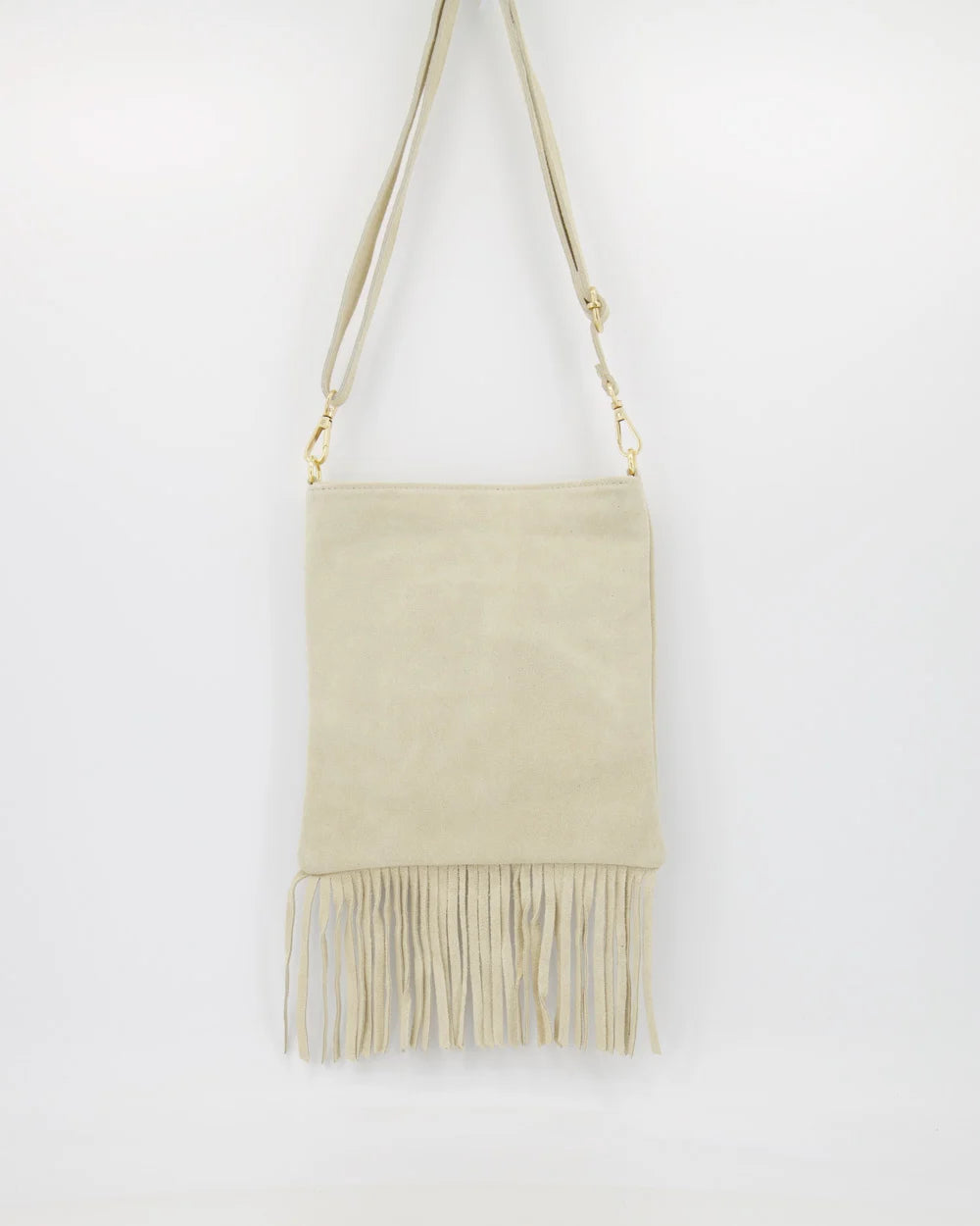 Indigo - Suede - Crossbody tassen - Ecru D02 - Goudkleurig