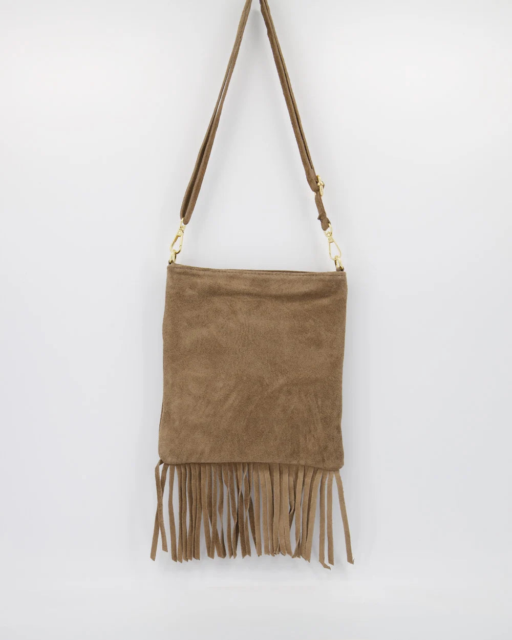 Indigo - Suede - Crossbody tassen - Taupe - 24 - Goudkleurig