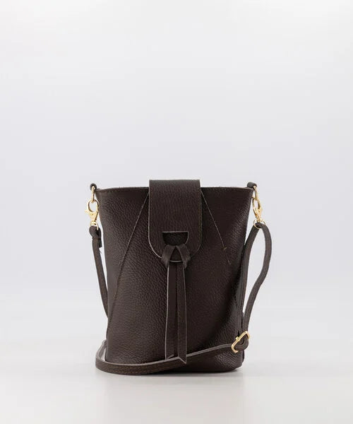 Kendra - Handtas - Cros Body Donkerbruin - T1106 - Goudkleurig