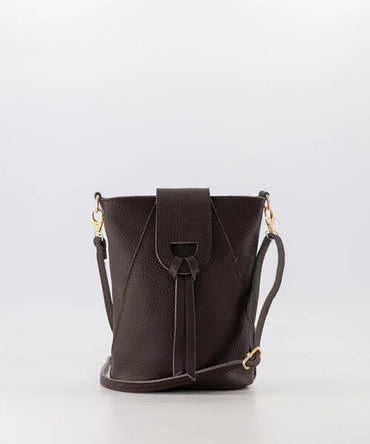 Kendra - Handtas - Cros Body Donkerbruin - T1106 - Goudkleurig