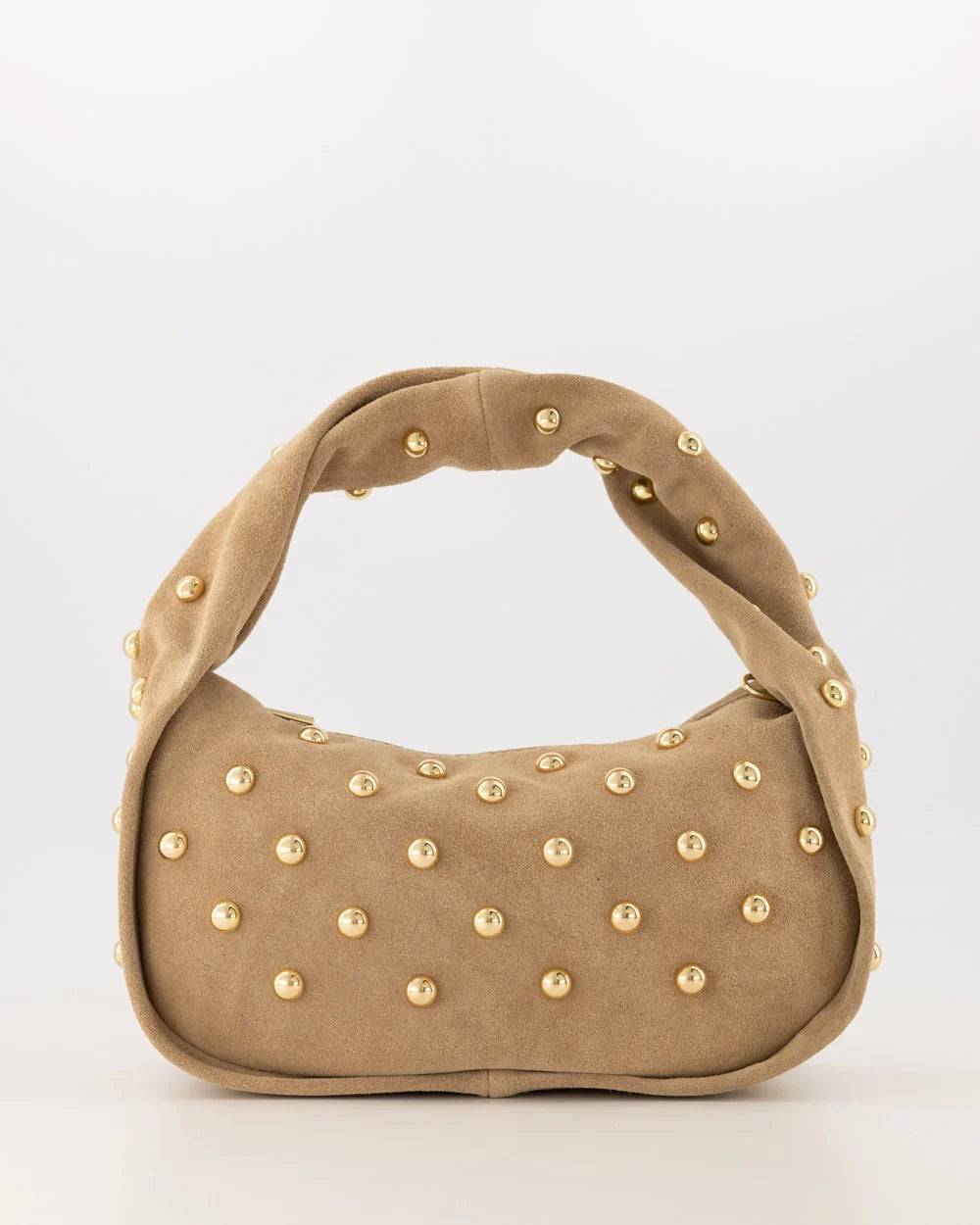 Lottie - Suede - Handtassen - Zand - 4 - Goudkleurig