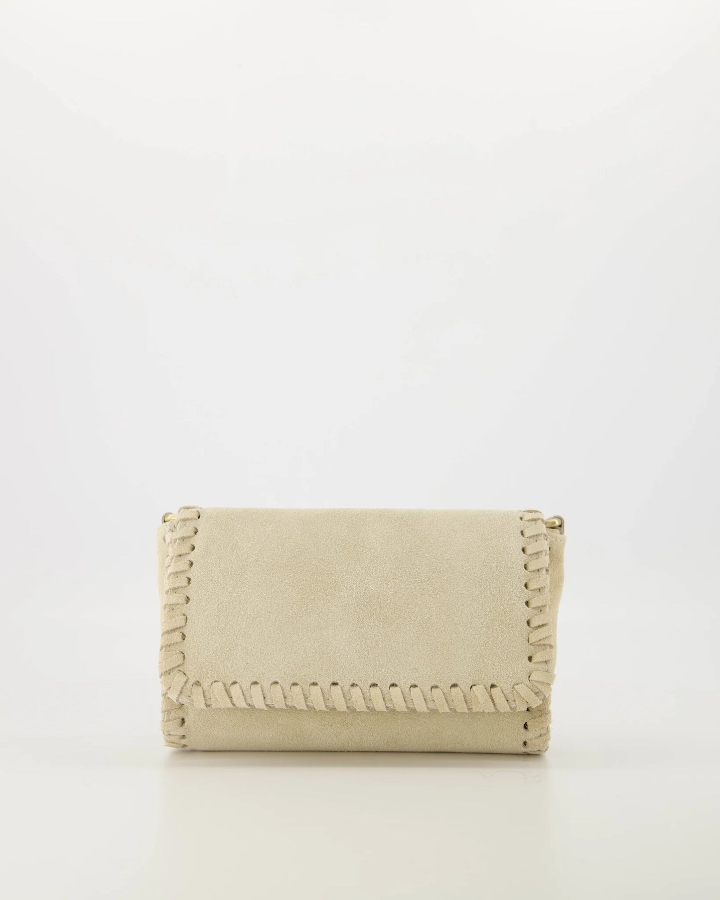 Romee - Suede - Crossbody tas - Ecru - D02 - Bronskleurig