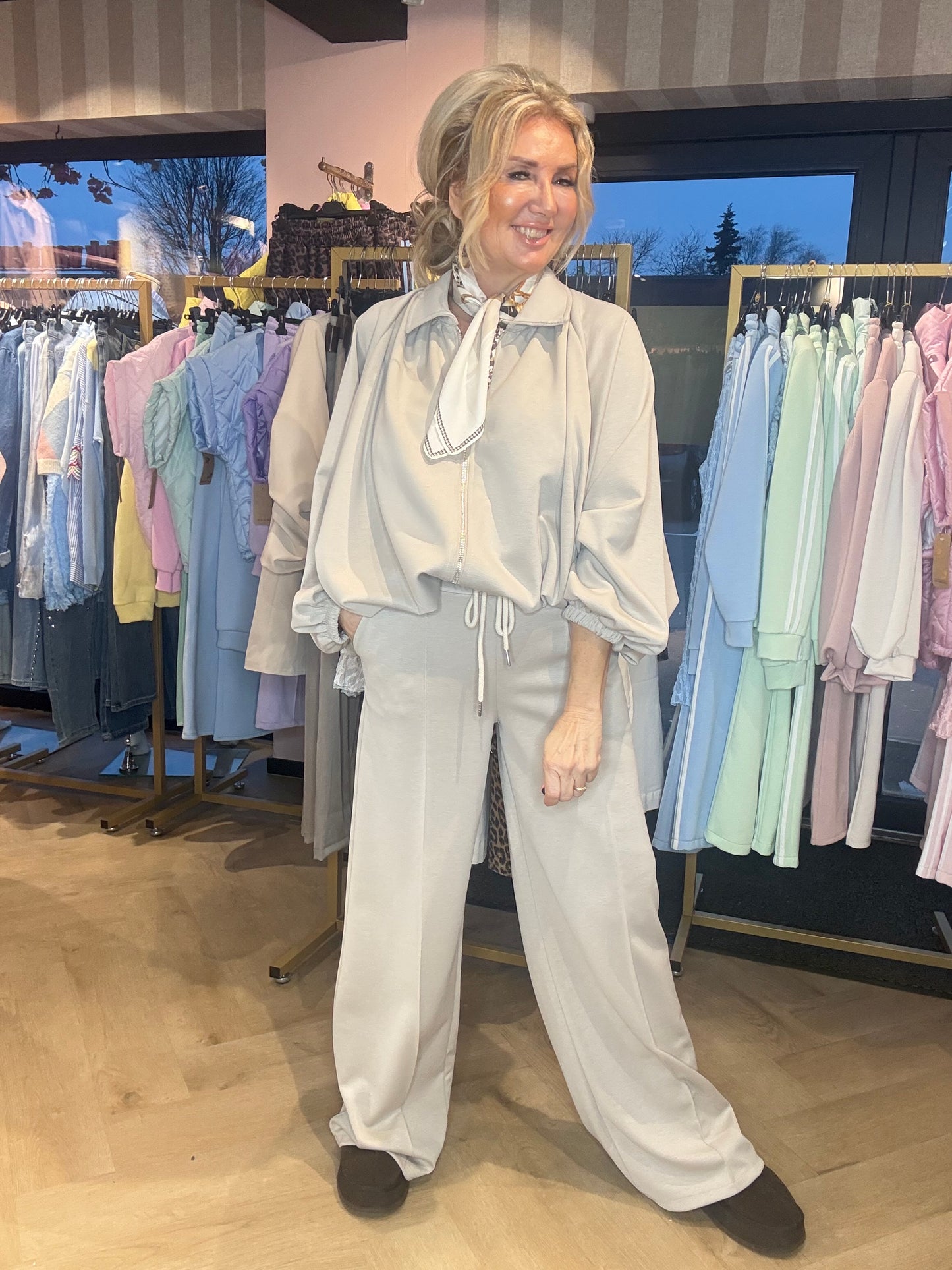 2 Delige Set Taupe / Grijs Comfy