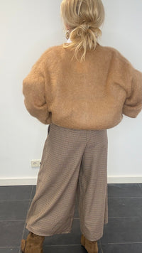 Vest i cognacfarget mohair
