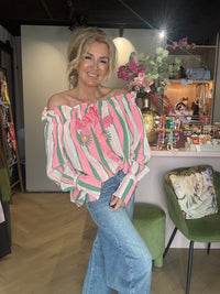 Bluse Sophie Pink Grøn