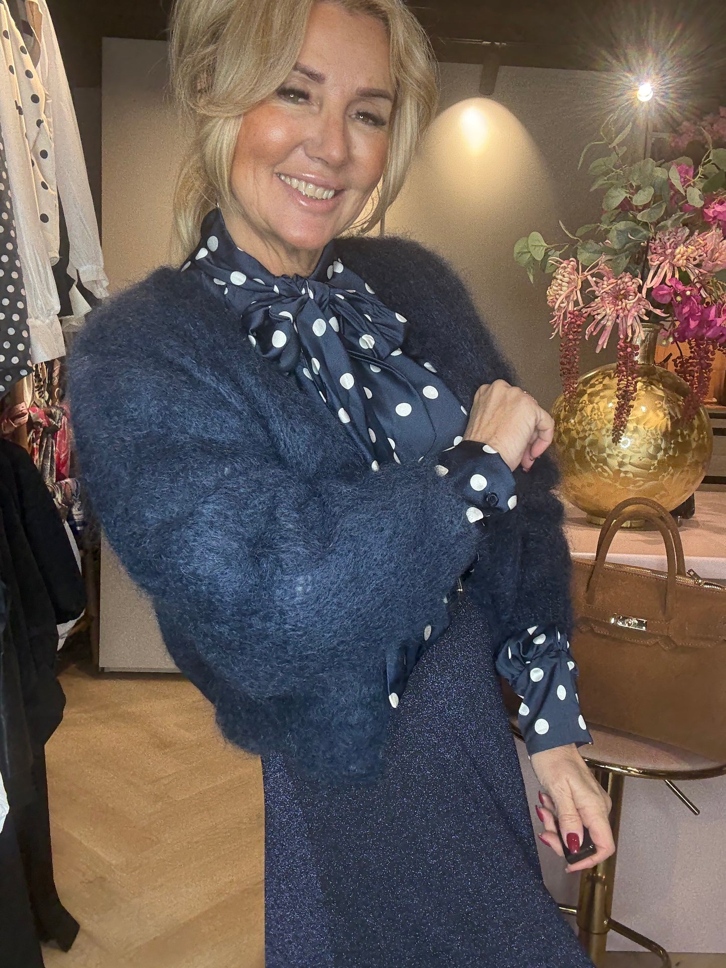 Mohair Vest Dark Bleu