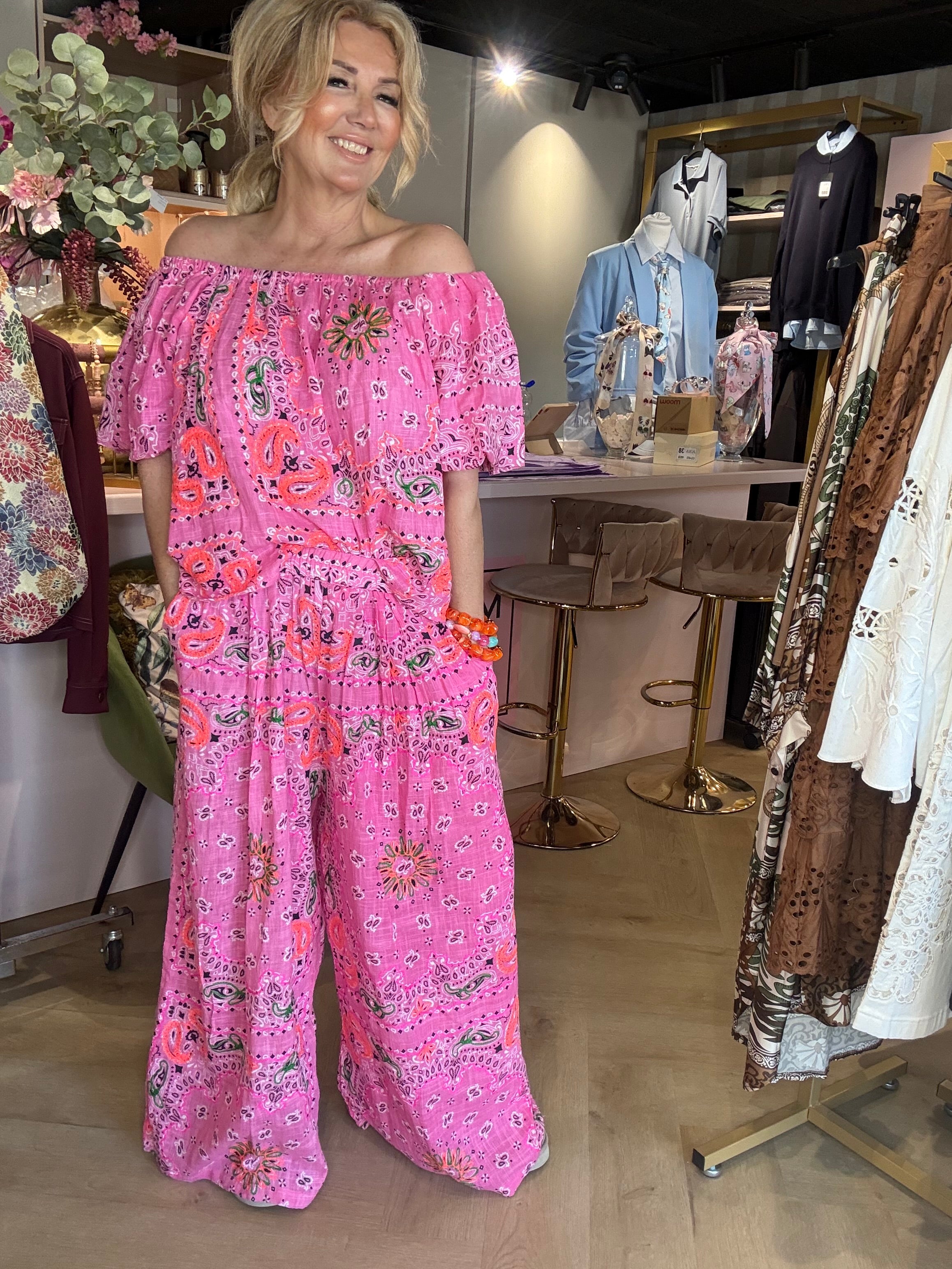 2 Delige Bandana set Pink