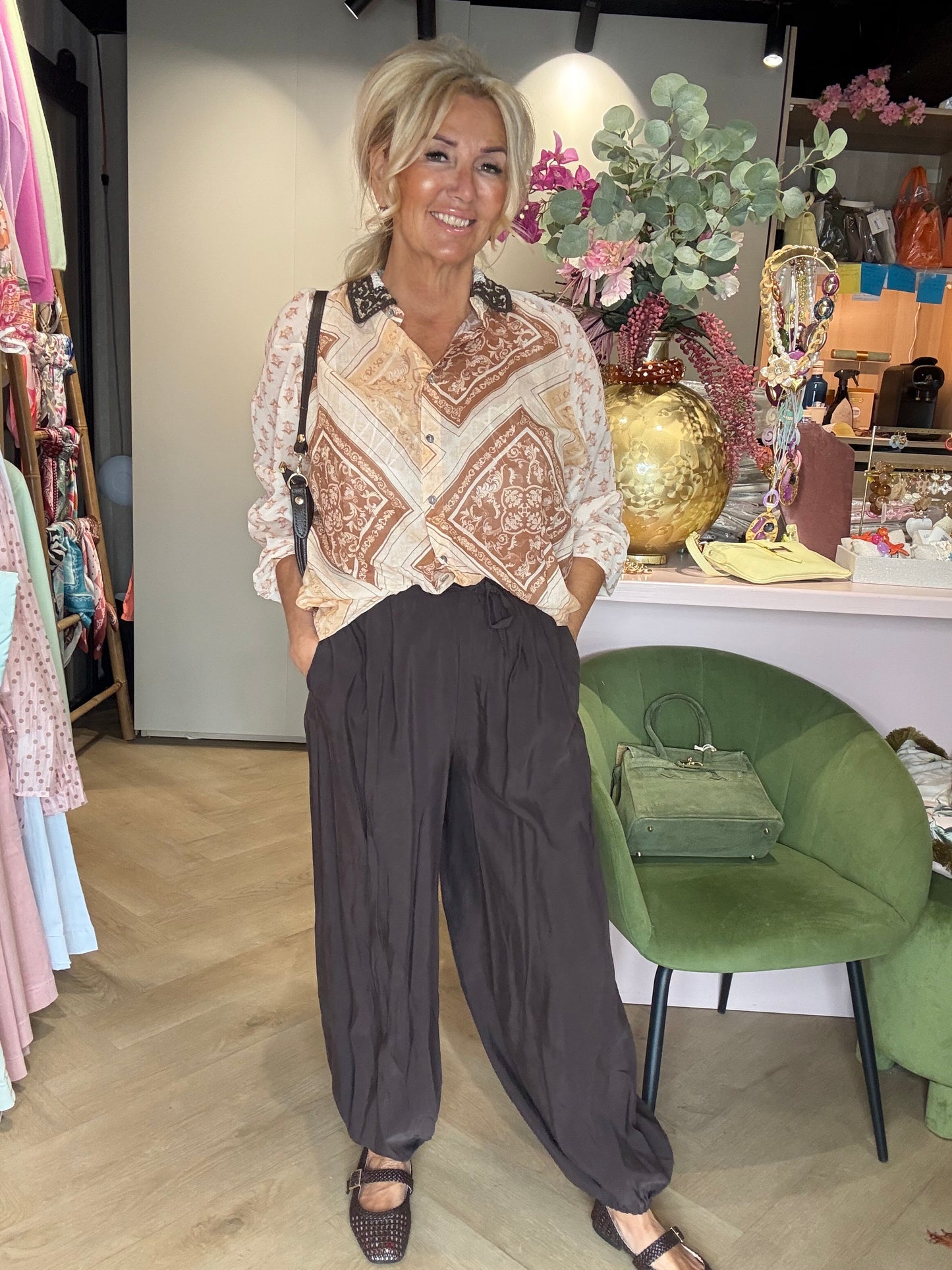 Harem broek bruin
