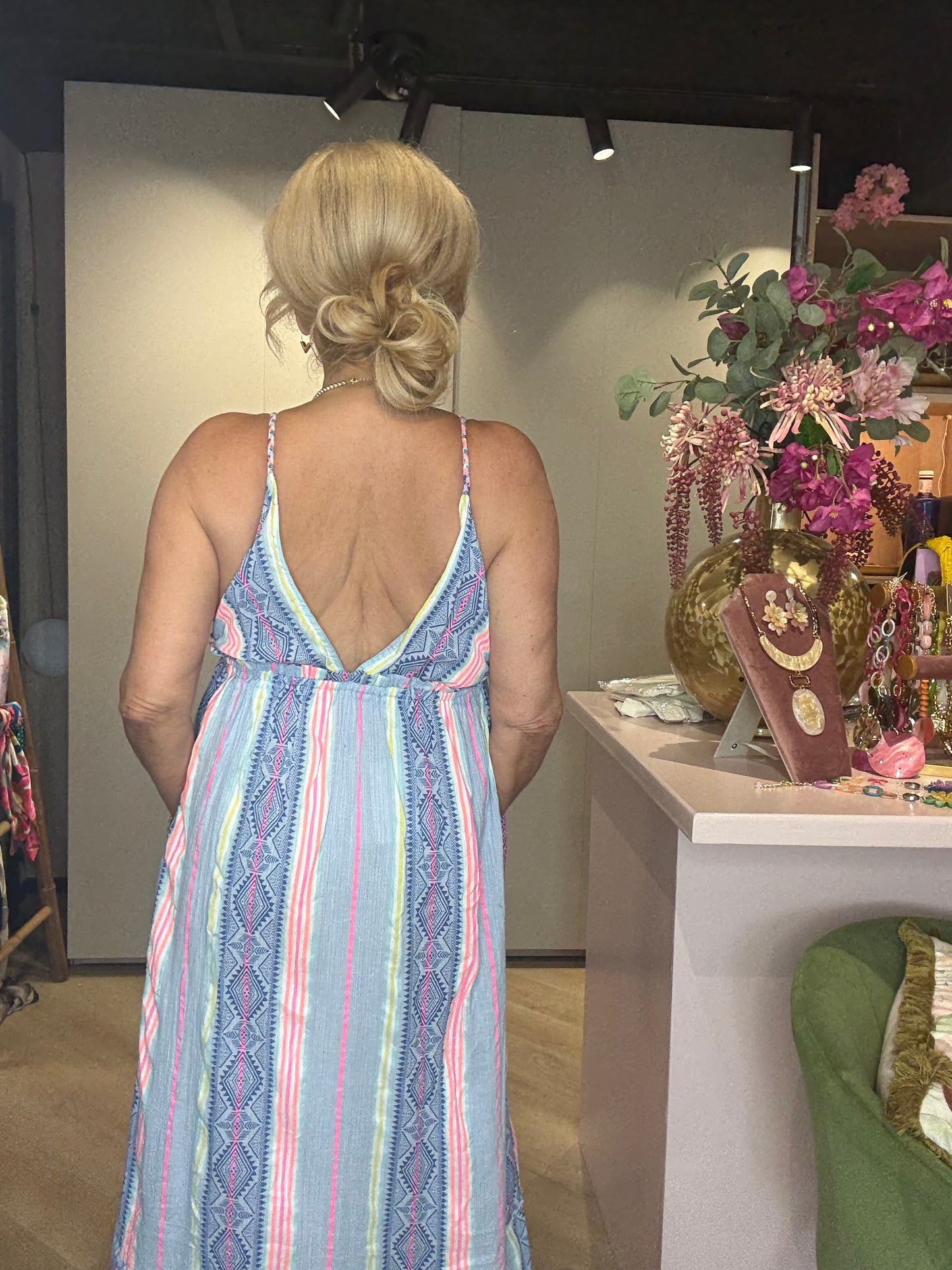 Jurk Ocean Breeze Maxi Blauw