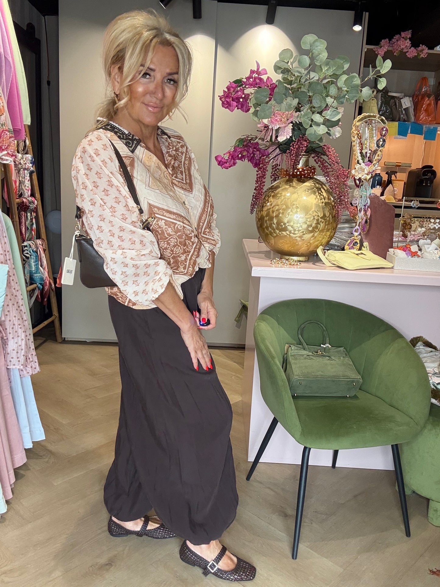 Harem broek bruin