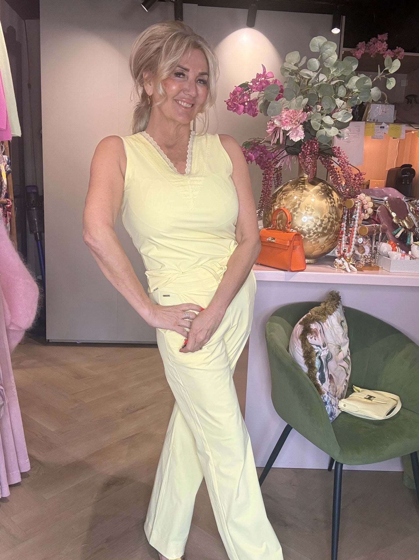 Mi Piace Top Lace Lemon Yellow MP202254