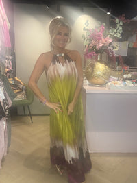 Kleid tay- Färben braun pistazie