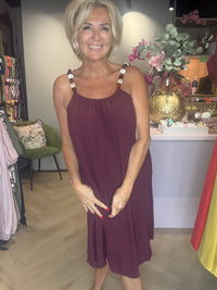 Jurk Barbados Kort Obergine