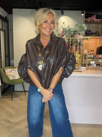Bluse Emma Puh mørkebrun