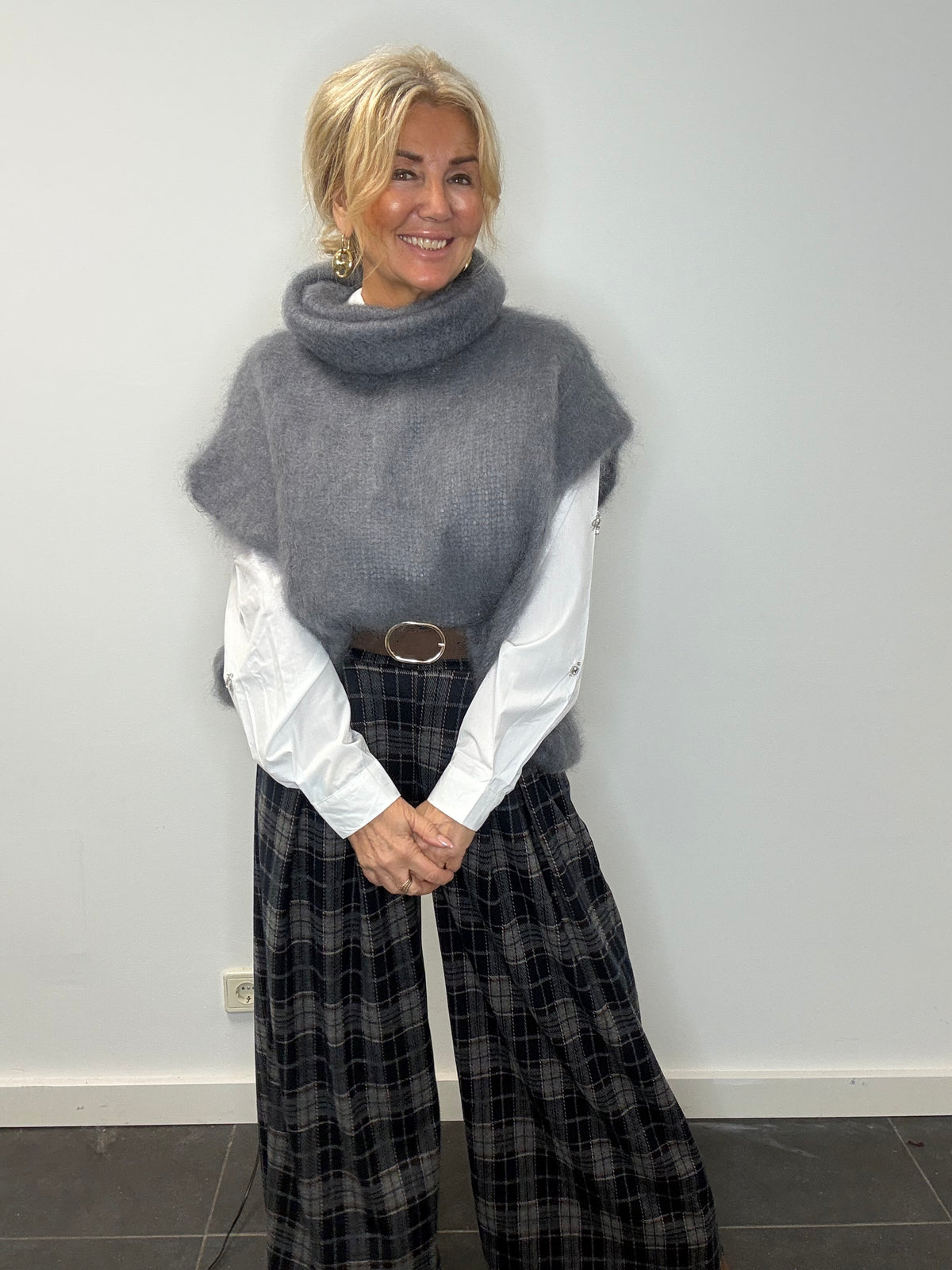 Spencer de mohair gris