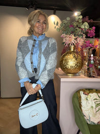 Vest Wiebertje Grijs/ Licht Blauw