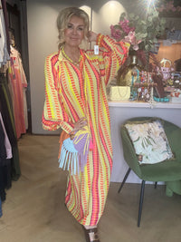 Jurk BOHO Stripe Yellow Orange
