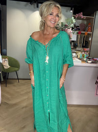Klänning Malany Cucci grön linne