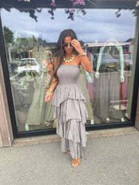 Robe bustier taupe
