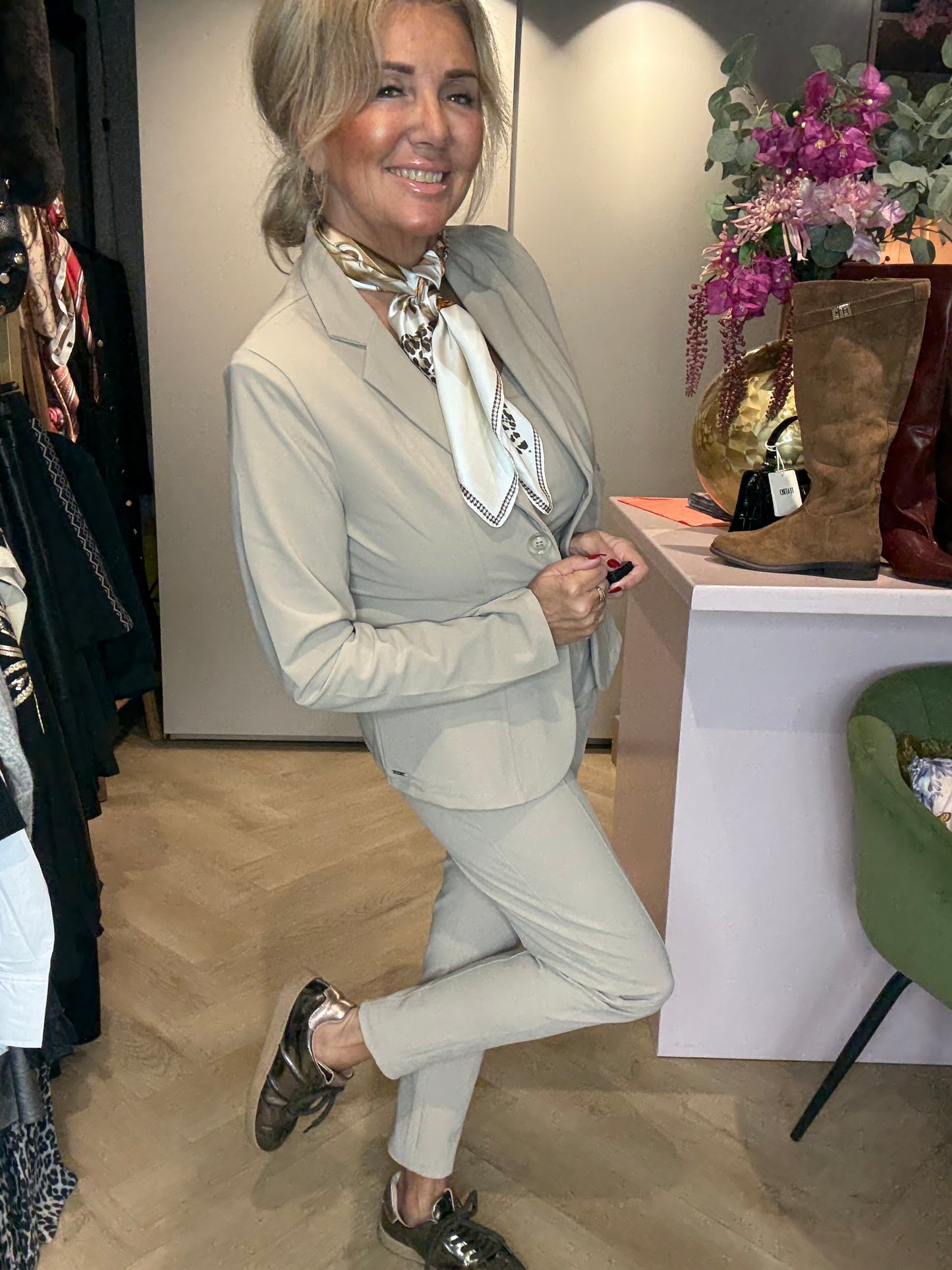 Mi Piace Bonded Travel Broek Skinny Latte MP202632