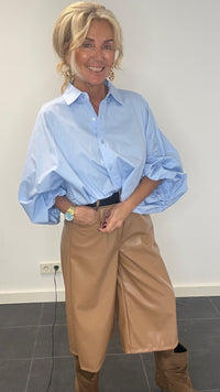 Bluse Emma lyseblå langermet