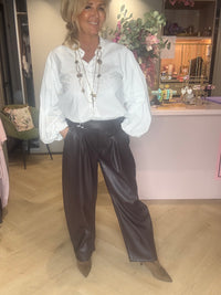 Bluse Weiß mit Ballonärmeln