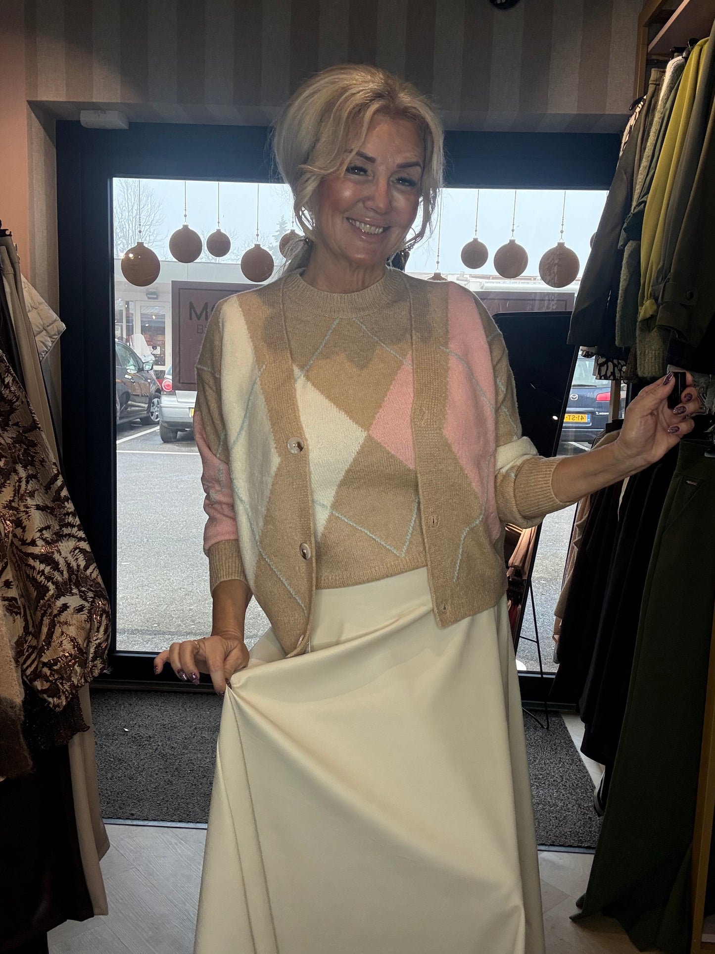 Knitwear vestje college Camel