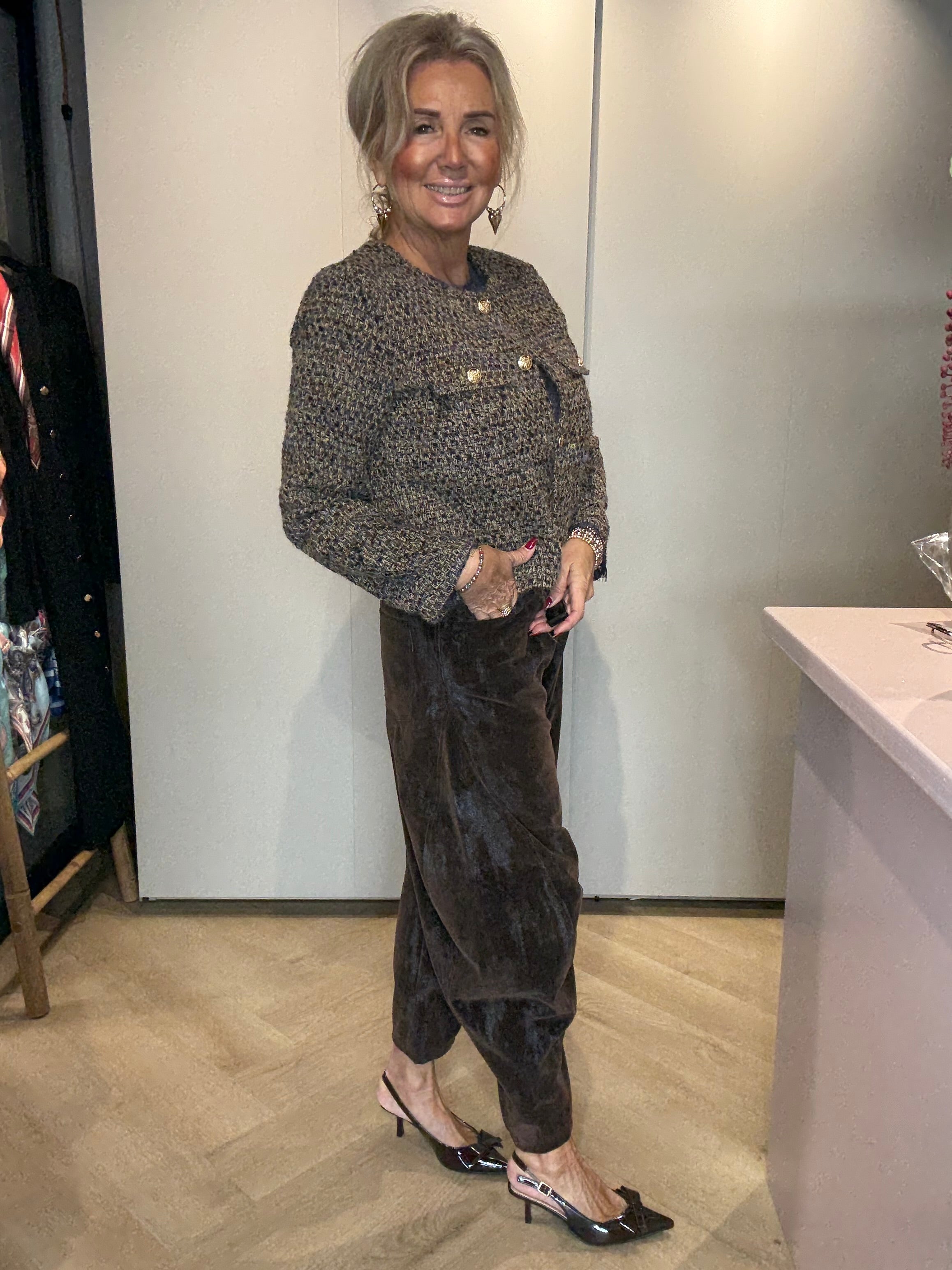 Broek Barrel Bruin Blauw