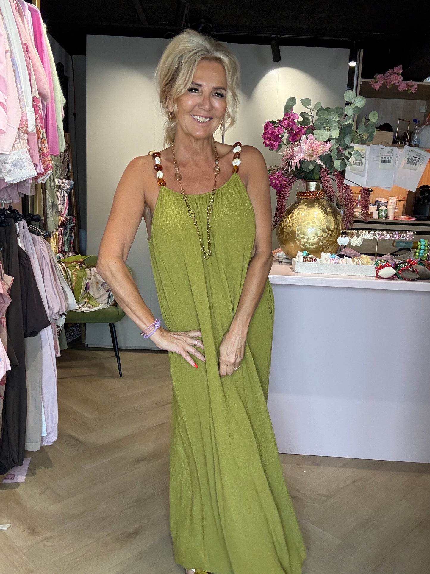 Jurk Barbados Matcha green