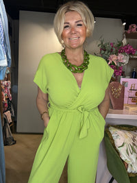 Jumpsuit Appelgroen
