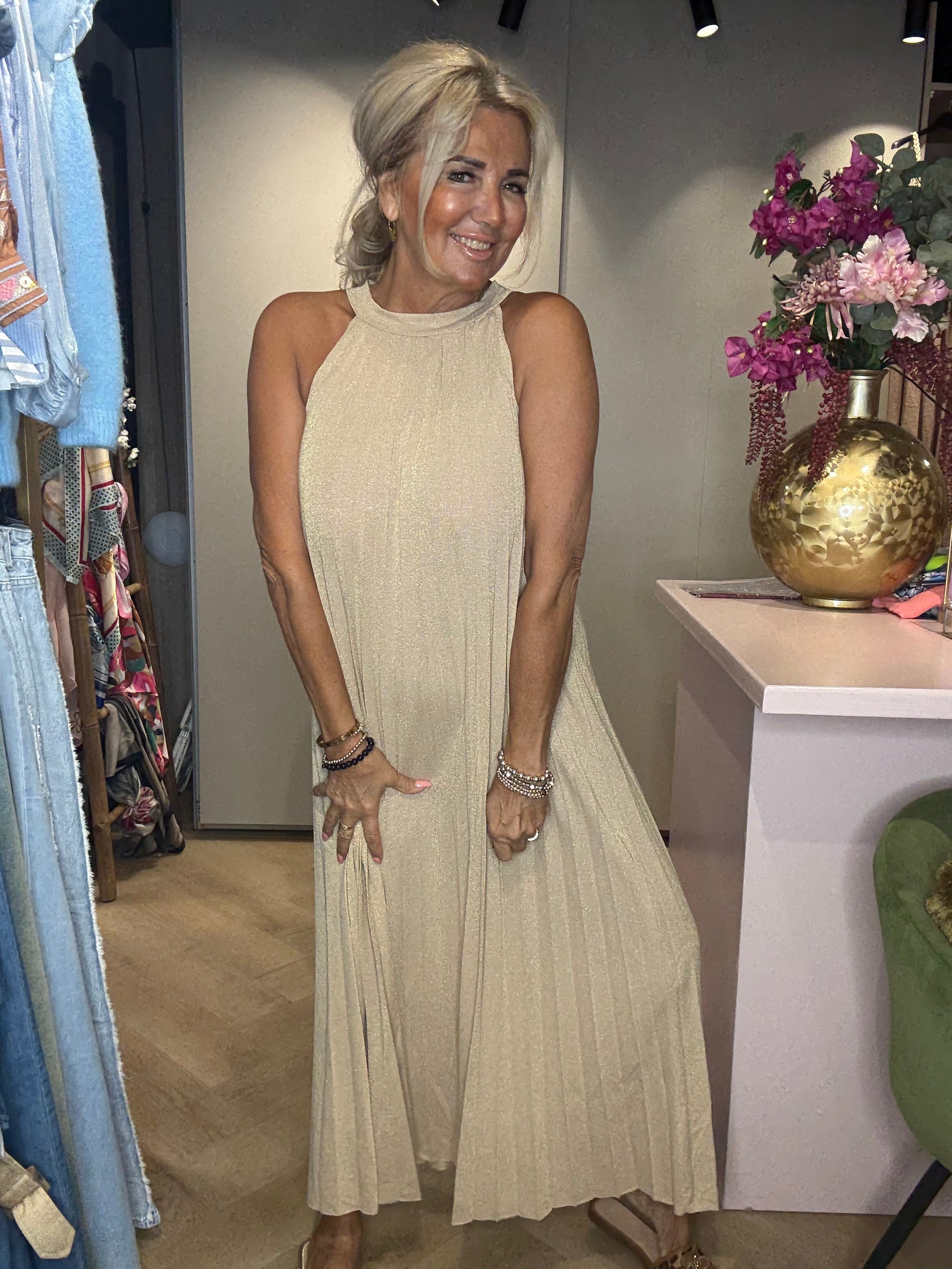 Dress Halter Gold
