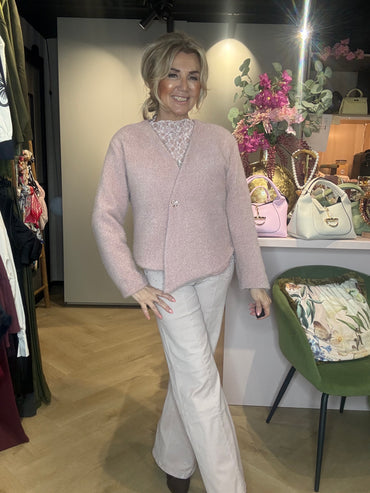 Kurtka Poeder rose skośna